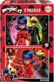 EDUCA BORRAS Puzzle Miraculous Ladybug 2x48 piezas