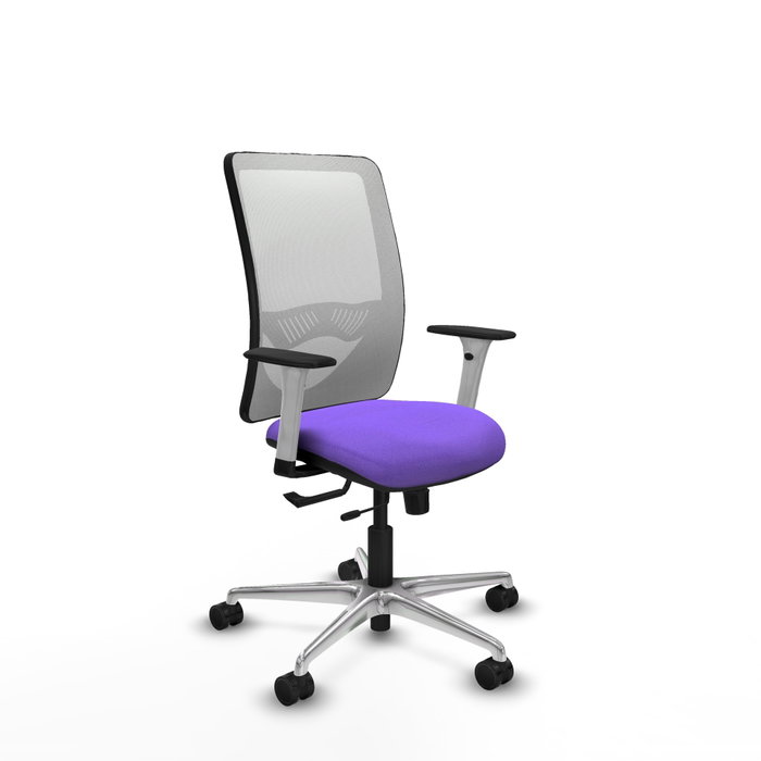 PIQUERAS Y CRESPO Silla de oficina Zulema Lila y Blanco con mecanismo Sincro/Traslack PIQUERAS Y CRESPO Silla de oficina Zulema Lila y Blanco con mecanismo Sincro/Traslack