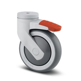 Tente Rueda Giratoria Levina Ø100 Aro Goma con Freno