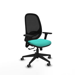 PIQUERAS Y CRESPO Silla de oficina Cilanco Turquesa y Negro