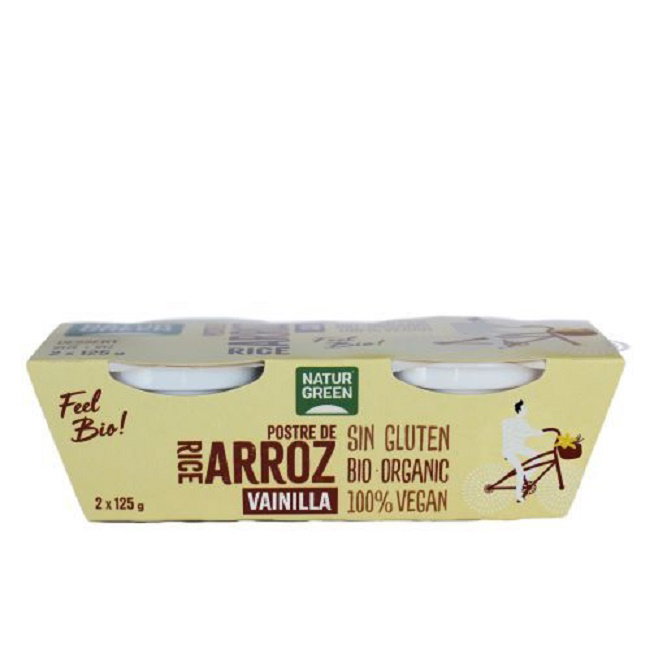 NaturGreen Postre de Arroz y Vainilla Bio (2x125g)