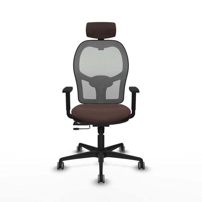 PIQUERAS Y CRESPO Silla de oficina Jorquera con mecanismo Sincro/Traslack, Marrón oscuro y Gris PIQUERAS Y CRESPO Silla de oficina Jorquera con mecanismo Sincro/Traslack, Marrón oscuro y Gris