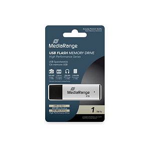 MEDIARANGE MR1905-1 Pendrive USB-C y USB 3.2 Gen 1 de 1 TB, Lectura 400 MB/s, Aluminio Negro y Plata MEDIARANGE MR1905-1 Pendrive USB-C y USB 3.2 Gen 1 de 1 TB, Lectura 400 MB/s, Aluminio Negro y Plata