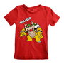 Camiseta de Manga Corta Infantil Super Mario Bowser Text Rojo 7-8 Años