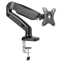 EQUIP Soporte de sobremesa para monitor de 17" a 32", abrazadera VESA 100x100, gasfeder, 9 kg, inclinación -90°/+90°, rotación 180°, color negro