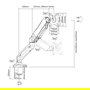 EQUIP Soporte de sobremesa para monitor de 17" a 32", abrazadera VESA 100x100, gasfeder, 9 kg, inclinación -90°/+90°, rotación 180°, color negro