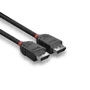 Lindy 36494 Cable DisplayPort 1.2 Macho-Macho 1.5 m, Resolución 4K 4096x2160 a 60Hz, 21.6 Gbit/s, Color Negro