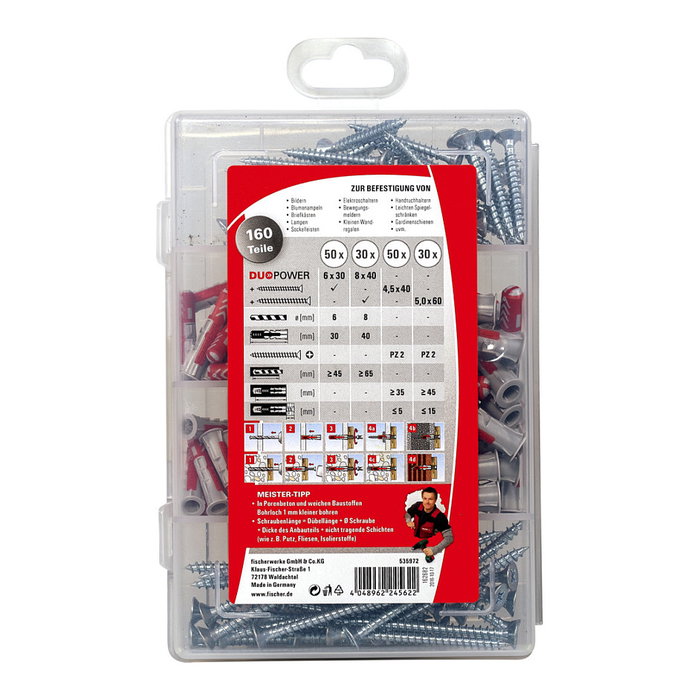 Fischer MeisterBox DuoPower + tornillos (160 piezas) Fischer MeisterBox DuoPower + tornillos (160 piezas)