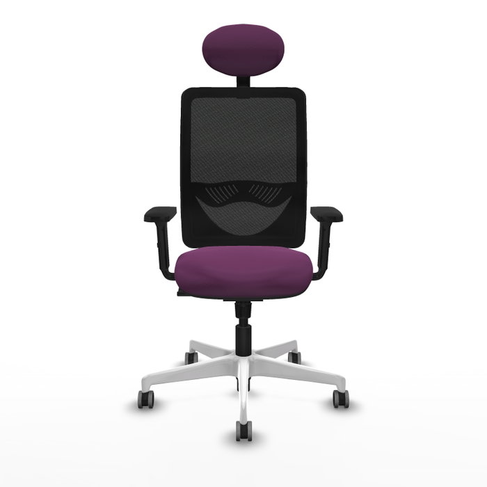 PIQUERAS Y CRESPO Silla de oficina Zulema con mecanismo Sincro, Morado y Negro
