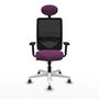 PIQUERAS Y CRESPO Silla de oficina Zulema con mecanismo Sincro, Morado y Negro
