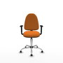 PIQUERAS Y CRESPO Silla de oficina Aýna Naranja con Base Cromada