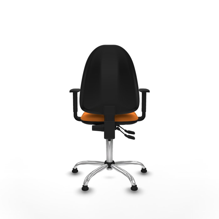 PIQUERAS Y CRESPO Silla de oficina Aýna Naranja con Base Cromada