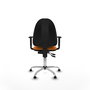 PIQUERAS Y CRESPO Silla de oficina Aýna Naranja con Base Cromada