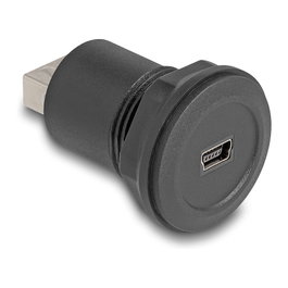 DeLOCK 66742 Conector USB 2.0 Tipo Mini-B a USB 2.0 Tipo-A Integrado Negro