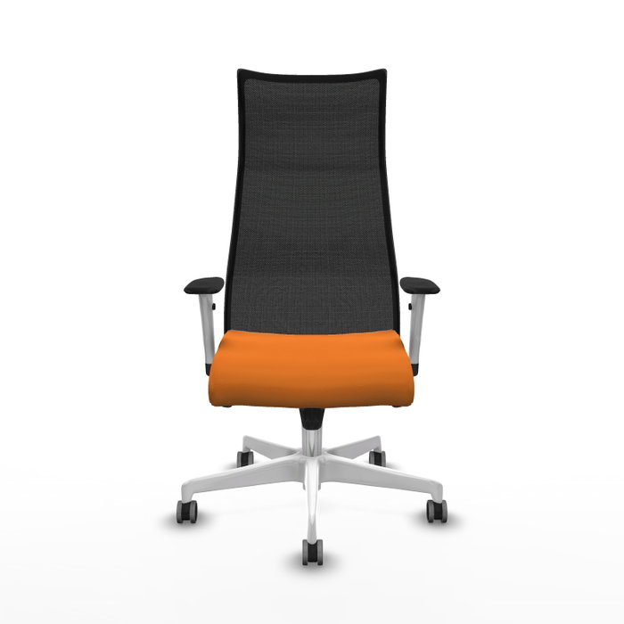 PIQUERAS Y CRESPO Sillón Albacete con mecanismo Sincro, Similpiel Naranja y Malla Negro PIQUERAS Y CRESPO Sillón Albacete con mecanismo Sincro, Similpiel Naranja y Malla Negro