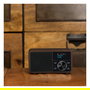 Sangean DDR-7 - Radio Digital DAB+ y FM con Bluetooth 5.0, Pantalla OLED, 8W, Batería Recargable, Reloj y Alarma, Acabado en Madera Oscura