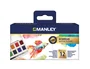 Manley Set de Acuarelas en Pastillas de 12 Colores con Pincel