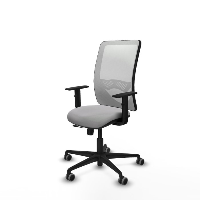 PIQUERAS Y CRESPO Silla de oficina Zulema con mecanismo Sincro/Traslack Gris claro y Blanco PIQUERAS Y CRESPO Silla de oficina Zulema con mecanismo Sincro/Traslack Gris claro y Blanco