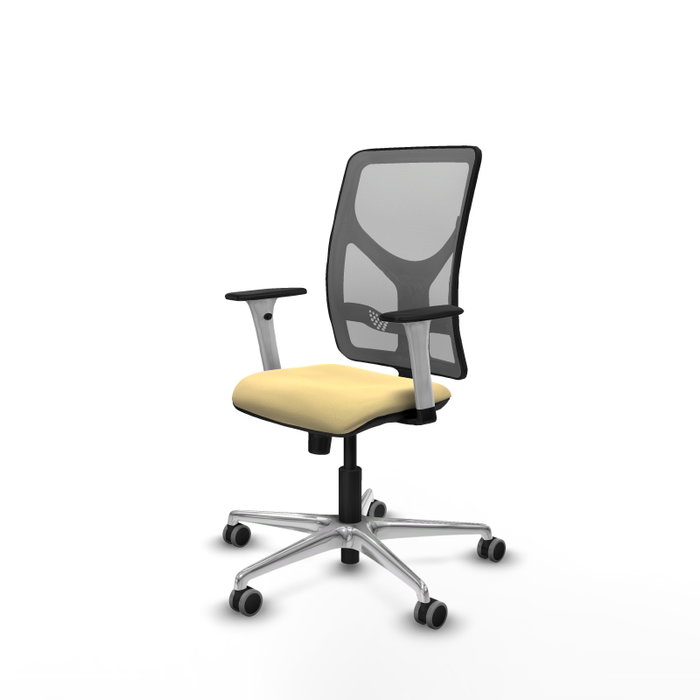 PIQUERAS Y CRESPO Silla de oficina Motilla con mecanismo Sincro, Crema y Gris PIQUERAS Y CRESPO Silla de oficina Motilla con mecanismo Sincro, Crema y Gris
