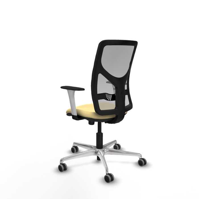 PIQUERAS Y CRESPO Silla de oficina Motilla con mecanismo Sincro, Crema y Gris PIQUERAS Y CRESPO Silla de oficina Motilla con mecanismo Sincro, Crema y Gris