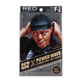 Red Kiss Durag Power Wave Extreme Silky Charcoal Gray