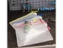 Djois Bolsa multiusos de PVC Din A6 con cremallera y portabolígrafos azul