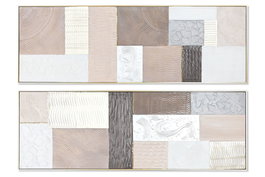 DKD Home Decor Cuadro Lienzo Moderno Surtido de 2 Piezas (152x5x52 cm)