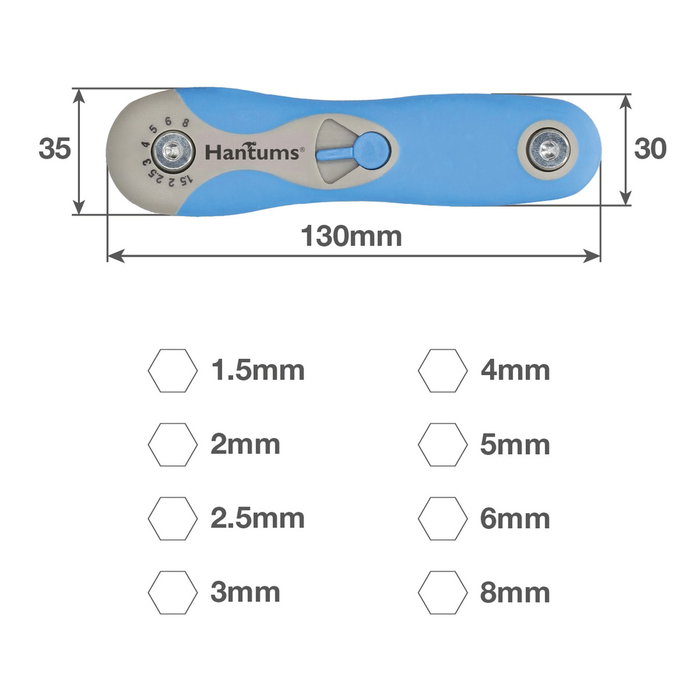 Hantums Set de 8 llaves Allen de 1,5 a 8mm Hantums Set de 8 llaves Allen de 1,5 a 8mm