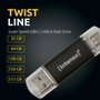 Intenso Twist Line 256 GB USB-A/USB-C Antracita