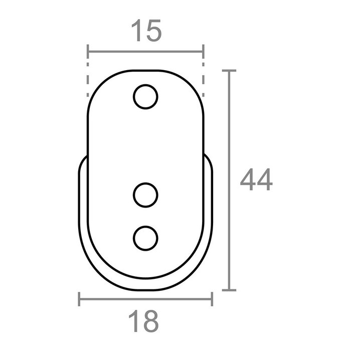 Edm Soporte para tubo de armario oval Sta06, 2 uds Edm Soporte para tubo de armario oval Sta06, 2 uds