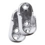 Edm Soporte para tubo de armario oval Sta06, 2 uds