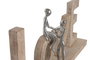 DKD Home Decor Decoración Mango Aluminio Love Natural