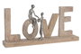 DKD Home Decor Decoración Mango Aluminio Love Natural