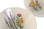 DKD Home Decor Juego de 6 Cuencos de Porcelana Flower 24 Multicolor con Diseño de Flores