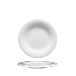 SUMMA SIRA Plato Llano de Porcelana 16 cm Blanco para Vajilla, Apto Lavavajillas y Microondas (Set de 6)