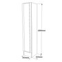 Hanah Home Ml18-A Recibidor Moderno Industrial Pino Atlántico con Ganchos y Estantes para Entrada 90x180x34 cm