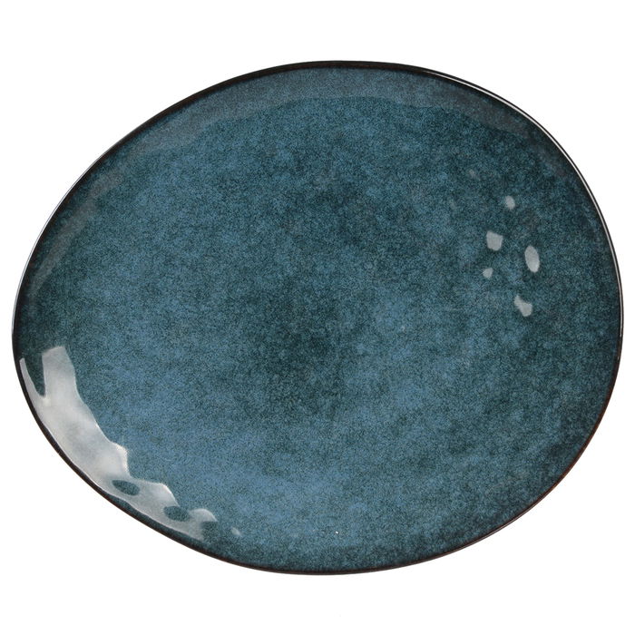 Home Deco Factory Plato Gres Azul Natural Colección 27,5 cm