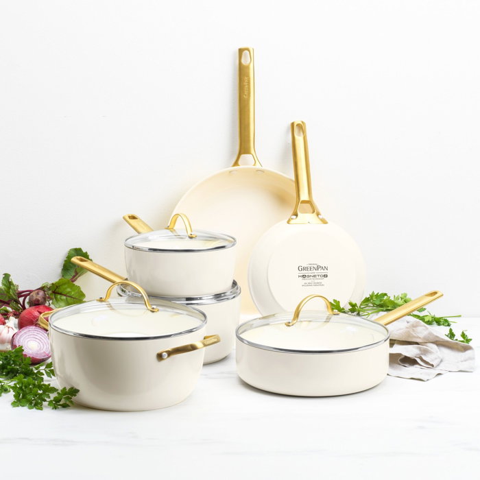 GreenPan Padova Reserve Set de Ollas y Sartenes 6 piezas Cream White GreenPan Padova Reserve Set de Ollas y Sartenes 6 piezas Cream White
