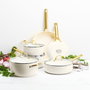 GreenPan Padova Reserve Set de Ollas y Sartenes 6 piezas Cream White