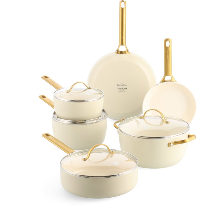 GreenPan Padova Reserve Set de Ollas y Sartenes 6 piezas Cream White GreenPan Padova Reserve Set de Ollas y Sartenes 6 piezas Cream White