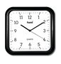 SAMI Reloj de Pared Cuadrado 30 cm Negro