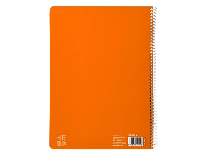 Liderpapel Cuaderno Espiral A4 Pautaguía Tapa Blanda 80 Hojas 75gr Cuadro Pautado 3mm Color Naranja Liderpapel Cuaderno Espiral A4 Pautaguía Tapa Blanda 80 Hojas 75gr Cuadro Pautado 3mm Color Naranja