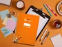Liderpapel Cuaderno Espiral A4 Pautaguía Tapa Blanda 80 Hojas 75gr Cuadro Pautado 3mm Color Naranja
