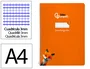 Liderpapel Cuaderno Espiral A4 Pautaguía Tapa Blanda 80 Hojas 75gr Cuadro Pautado 3mm Color Naranja