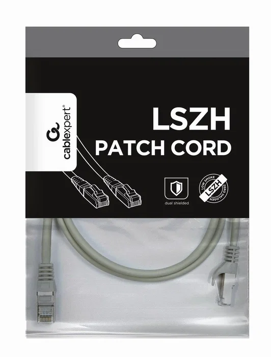 Gembird PP6A-LSZHCU-1M Cable de Red Cat6a S/FTP 1m Gris