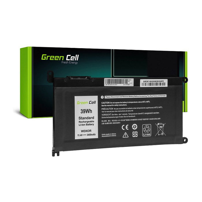 Green Cell DE150 Batería Li-Pol 3400mAh 11.4V 39Wh para DELL Inspiron 13 5368, 5378, 5379, 14 5482, 15 5565, 5567, 5568, 5570, 5578, 5579, 7560, 7570 Green Cell DE150 Batería Li-Pol 3400mAh 11.4V 39Wh para DELL Inspiron 13 5368, 5378, 5379, 14 5482, 15 5565, 5567, 5568, 5570, 5578, 5579, 7560, 7570