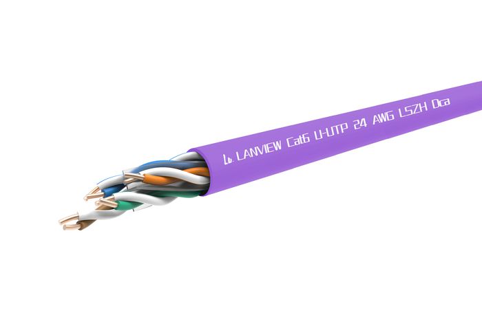 Lanview Cable Ethernet U-UTP Cat6 24 AWG 305 m LSZH - Bobina de 305 m, Cobre Solido, Clase de Reaccion al Fuego Dca, Color Purpura Lanview Cable Ethernet U-UTP Cat6 24 AWG 305 m LSZH - Bobina de 305 m, Cobre Solido, Clase de Reaccion al Fuego Dca, Color Purpura