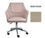 DKD Home Decor Silla PU Metal Beige con Ruedas