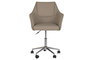 DKD Home Decor Silla PU Metal Beige con Ruedas