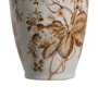 Jarrón Blanco-Marrón Porcelana 23 X 23 X 36 cm